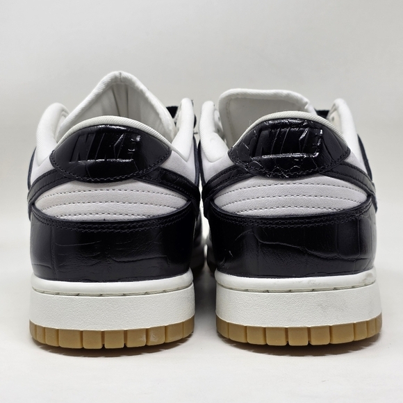 Nike Women's Dunk Low LX Black Croc FJ2260-003 Black-Sail-Gum Button Sz 13.5 New